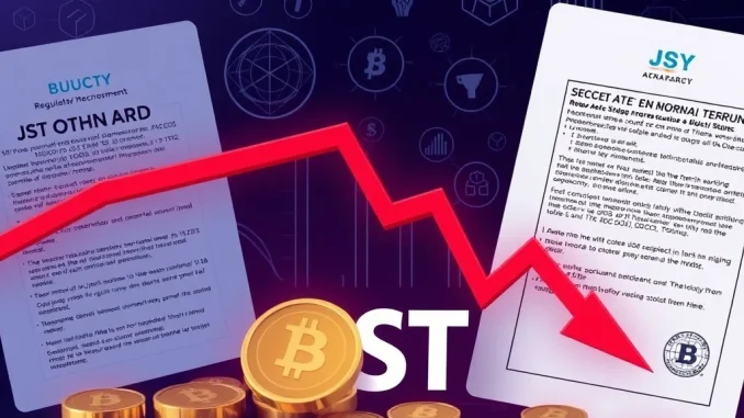 JST token price crash amid regulatory scrutiny and market volatility