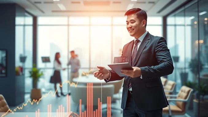 K Wave Media Unleashes $1 Billion Bitcoin Treasury Strategy An illustration symbolizing K Wave Media's $1 billion Bitcoin acquisition, representing corporate Bitcoin strategy and growth.