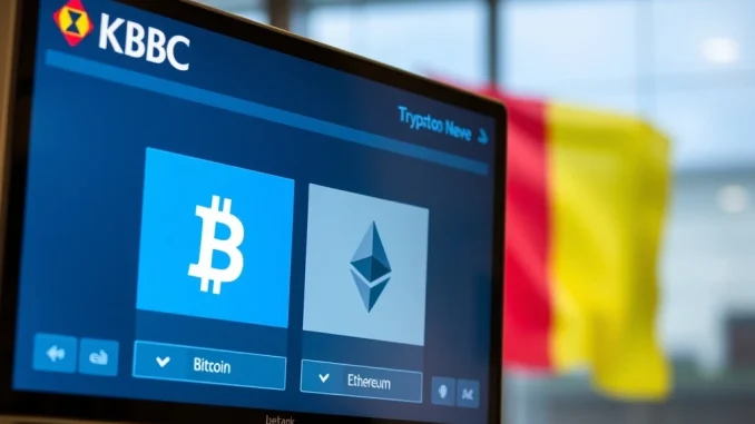 KBC Bank Bolero platform offering Bitcoin and Ethereum investments
