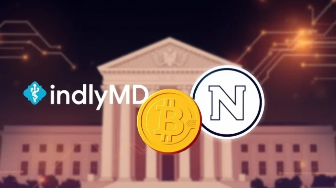 Visualizing the strategic KindlyMD Nakamoto merger, forming a new Bitcoin treasury vehicle approved by the SEC.
