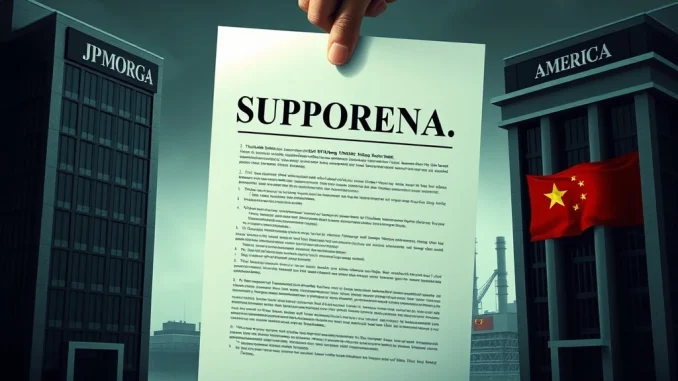 U.S. Lawmakers Subpoena documents served to major banks, symbolizing escalating national security concerns over the CATL IPO and U.S.-China financial relations.