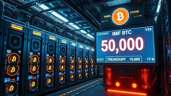 MARA Bitcoin mining facility showcasing 50K BTC treasury and high computational power