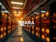 MARA Holdings Bitcoin mining facility with advanced technology and glowing ASIC machines.