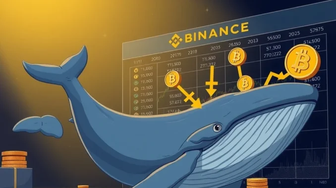 Massive Bitcoin Whale Deposit Alarms Binance