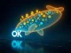 Visualizing a significant USDT transfer as a digital whale moves funds to OKX, highlighting the impact of large crypto transactions.