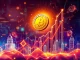 MDT crypto token soaring on a digital chart, symbolizing its 8811% price surge driven by strategic partnerships and market confidence.