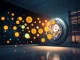 Mercurity Fintech's bold move to fund its crypto treasury strategy, showing digital assets flowing into a secure financial system.
