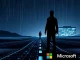 Microsoft AI strategic shift depicted by a crossroads, symbolizing job cuts funding AI investments for future tech innovation.