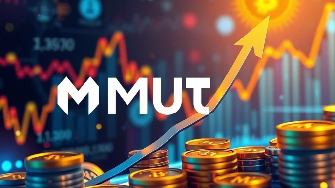 Chart showing Mutuum Finance (MUTM) price surge, symbolizing successful DeFi altcoin crypto presale growth and investor excitement.