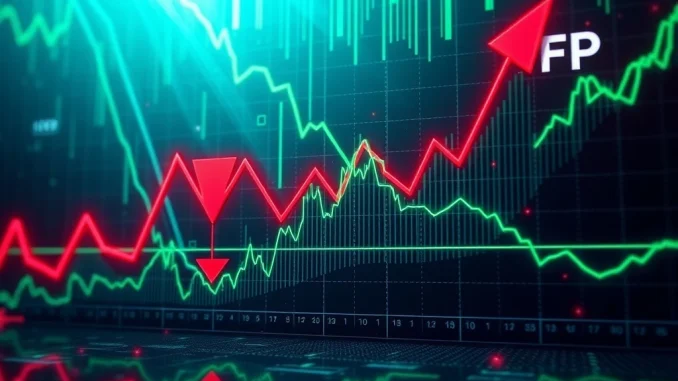 Chart showing a dramatic NFP price drop amidst crypto market volatility, highlighting the token's fluctuating performance.