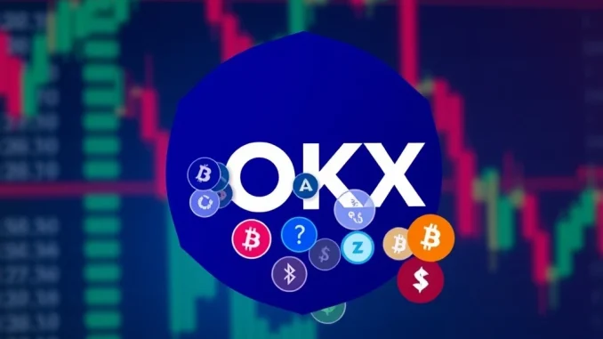 An OKX exchange interface displaying seven crypto assets being delisted, highlighting the significant OKX delisting event for margin trading pairs.