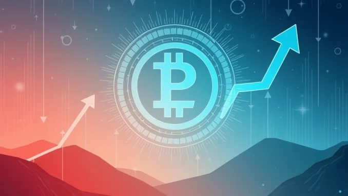 A visual representation of Pi Coin price stability amidst market fluctuations and token exit speculation, showing a resilient Pi symbol.