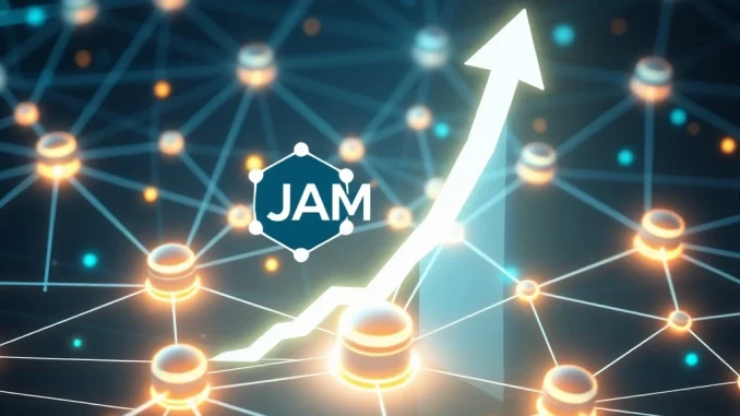Polkadot's JAM upgrade visually represents surging DeFi growth and the potential for DOT price to reach $10.