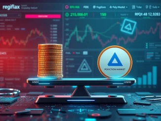 A visual representation of Polymarket's strategic move to launch its own Polymarket Stablecoin, aiming to capture significant yield from its substantial USDC reserves.
