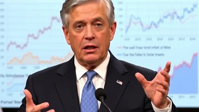 Jerome Powell discussing inflation and potential Fed rate cuts