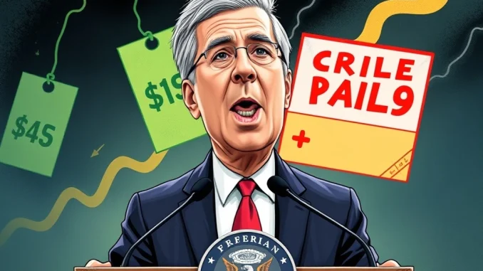 Jerome Powell discussing tariffs and core inflation impact on the economy