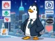 Pudgy Penguins character denying OpenSea acquisition rumors, focusing on exciting NFT partnerships and Web3 brand strategy.