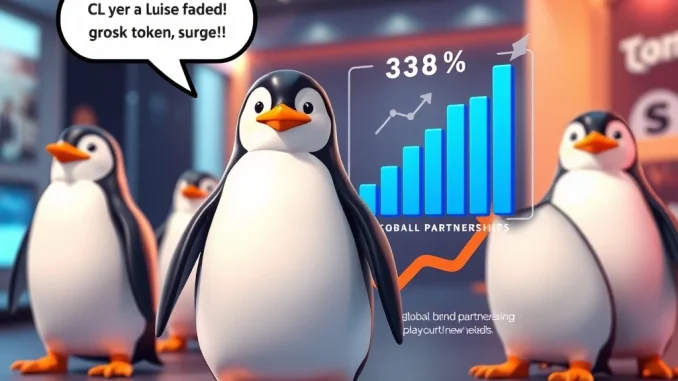 Pudgy Penguins NFT project token surges 338% after denying OpenSea acquisition rumors, highlighting strategic partnerships.