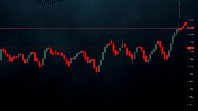 Pump.fun Price Plummets: Urgent $0.0024 Support Test Looms Amid Bearish Pressure A crypto chart displaying bearish signals, with Bollinger Bands tightening and RSI below 50, indicating a critical support test for Pump.fun price.