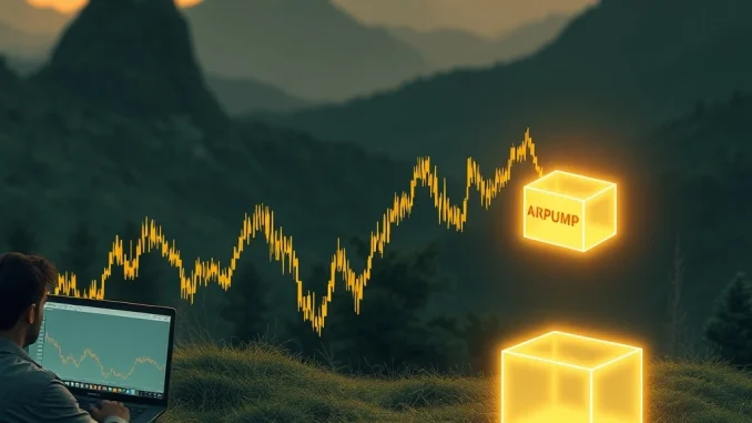 Graph showing a sharp decline in PUMP Token value, symbolizing investor anxiety over delayed crypto airdrop.