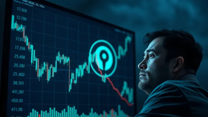 Chart showing a dramatic PUMP token price drop, symbolizing the $700K crypto loss after the airdrop announcement.