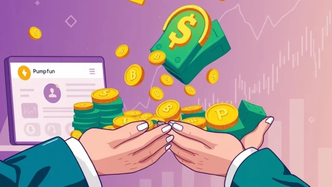 Pump.fun investors secure significant crypto trading profit from PUMP token sales, illustrating successful digital asset strategies.