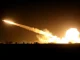 Qatar missile attack intercepted over Al Udeid Air Base at night