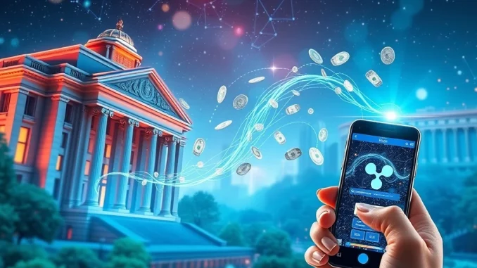 Ripple USD: Unveiling Unexpected Retail Adoption in the Stablecoin Market Ripple USD flowing from institutional to retail hands, symbolizing unexpected crypto retail adoption and the dual market strategy of RLUSD.