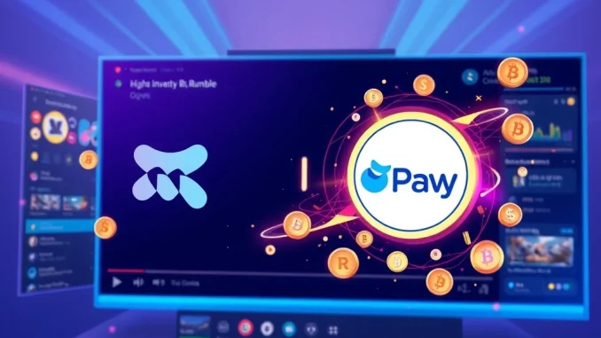 Rumble crypto wallet integration with MoonPay for seamless digital asset and fiat conversion on the video-sharing platform.