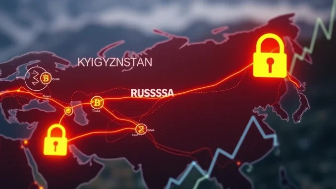 Russian Sanctions Evasion: Shocking 7019% Crypto Volume Surge in Kyrgyzstan Unveils Critical Loopholes An illustrative image depicting the massive Kyrgyzstan crypto trading volume surge, linked to Russian sanctions evasion.