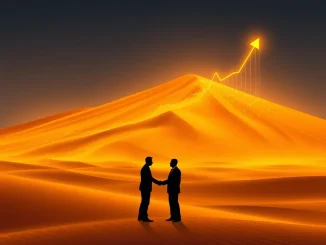 A visual representation of SAHARA's phenomenal crypto growth, depicting institutional adoption driving digital asset expansion.