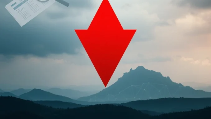 Chart showing a dramatic drop in SANTOS crypto price amidst regulatory scrutiny and market uncertainty.