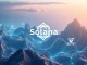 Solana ETF and staking concept with digital financial growth visualization