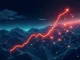 Asymmetric Financial's strategic pivot visualized: a collapsing fund graph morphing into robust Solana-powered blockchain infrastructure.