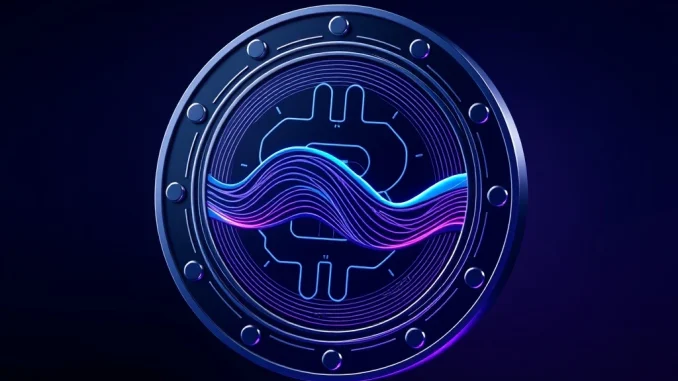 Sonic stablecoin with wave pattern representing speed and privacy in cryptocurrency