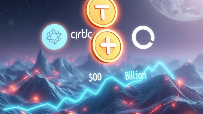 Stablecoin revenue growth with Tether and Circle leading the $10B market