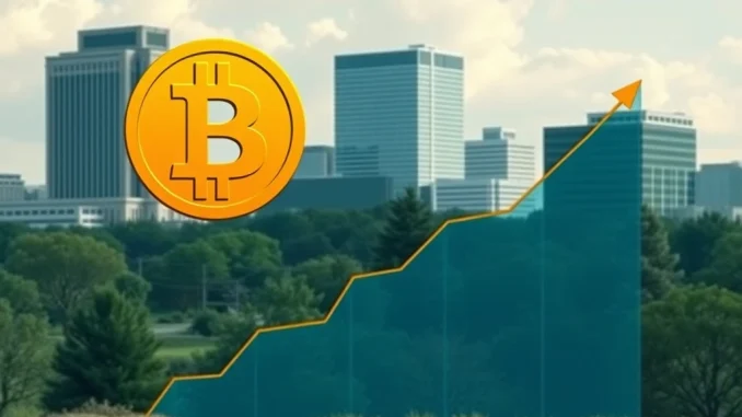 Michael Saylor's Strategy Inc. chart showing massive Bitcoin holdings growth and strategic institutional Bitcoin investment.