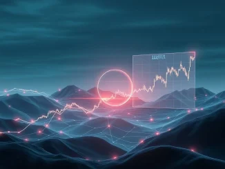 A futuristic interface showing Token Metrics AI transforming crypto trading with automated insights and real-time market analytics.