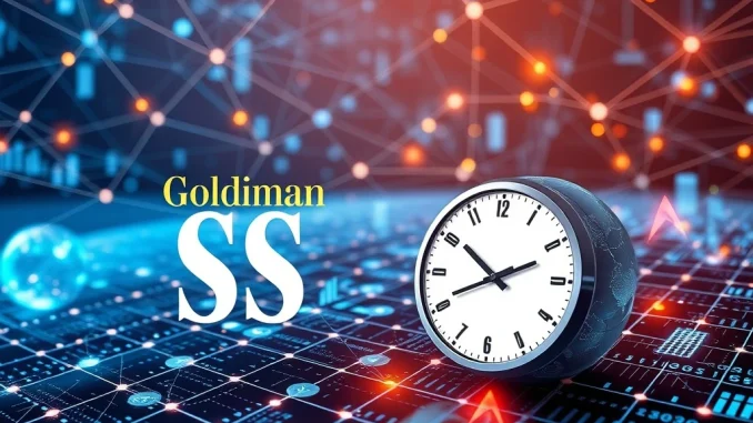 Revolutionary Tokenized MMFs: Goldman Sachs & BNY Mellon Unleash 24/7 Institutional Trading A secure digital ledger representing tokenized MMFs, showcasing the revolutionary 24/7 institutional trading platform launched by Goldman Sachs and BNY Mellon.
