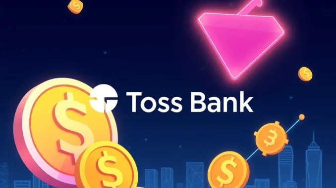 Toss Bank logo with US dollar symbols, signifying their expansion into the USD stablecoin market in South Korea.