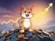 Troller Cat character with charts symbolizing its 69% APY and strong ROI, highlighting its potential in crypto staking.