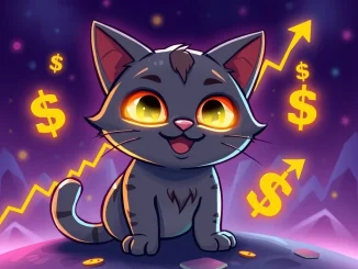 A vibrant, digital illustration of the Troller Cat mascot amidst rising charts, symbolizing the remarkable success of the Troller Cat presale.