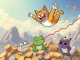 An energetic Troller Cat character symbolizing explosive crypto gains, leaving Pepe and Ponke behind.