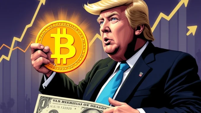 Trump discussing Bitcoin's impact on jobs and the U.S. dollar
