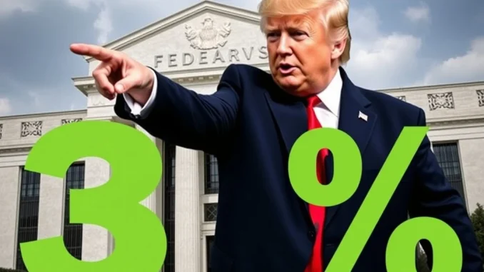 Trump criticizing the Federal Reserve interest rates and its effect on crypto markets