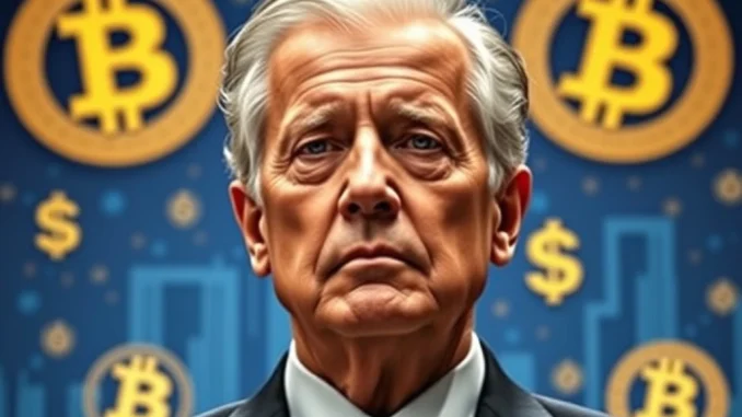 A visual representation of Trump officials with digital assets, symbolizing significant crypto holdings and financial disclosures in politics.