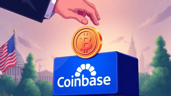 TRUMP Token: Crucial Coinbase Deposit Signals Strategic Shift for Trump Team Visualizing the Trump team's significant TRUMP token deposit into Coinbase, highlighting the intersection of politics and cryptocurrency.