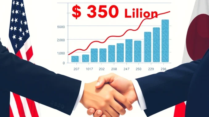 U.S. and South Korea officials shaking hands over $350 billion trade agreement