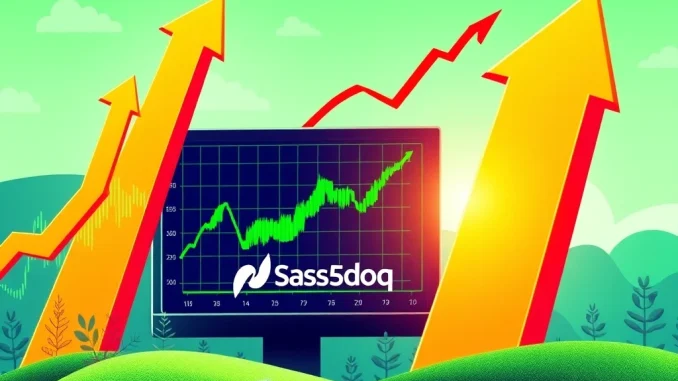US Stock Market Surges: S&P 500, Nasdaq, and Dow Jones Achieve Remarkable Gains Green charts and upward arrows symbolize the positive performance of the US stock market, with S&P 500, Nasdaq, and Dow Jones indices rising.