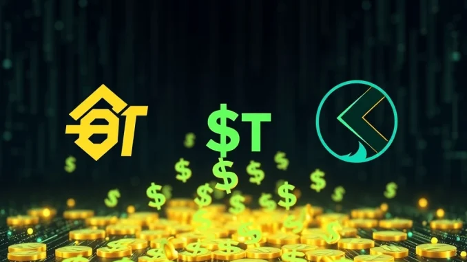 USDT Transfer: Unveiling a Strategic $210M Crypto Liquidity Shift Visualizing a massive USDT transfer between Bitfinex and Kraken, highlighting strategic crypto liquidity shifts by major players.